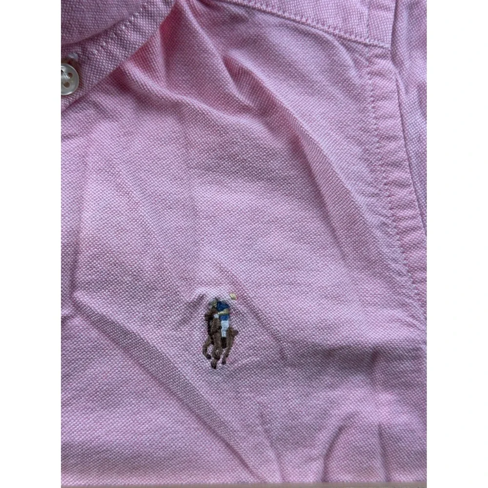 Ralph Lauren Blake Oxford Dress Shirt Kids 2/2T Pink 100% Cotton Formal Party‎
